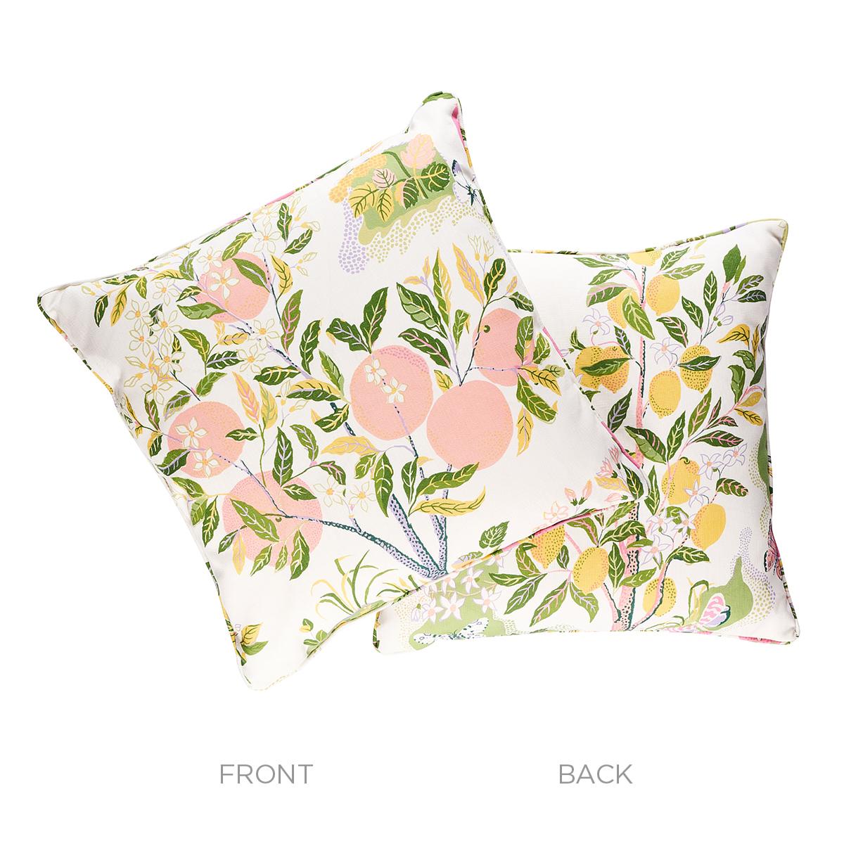 Schumacher Garden 22" x 22" Citrus Garden I/O Pillow