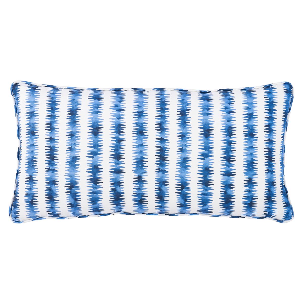 Schumacher Blue 24" x 12" Cardiogram Pillow