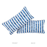 Schumacher Blue 24" x 12" Cardiogram Pillow