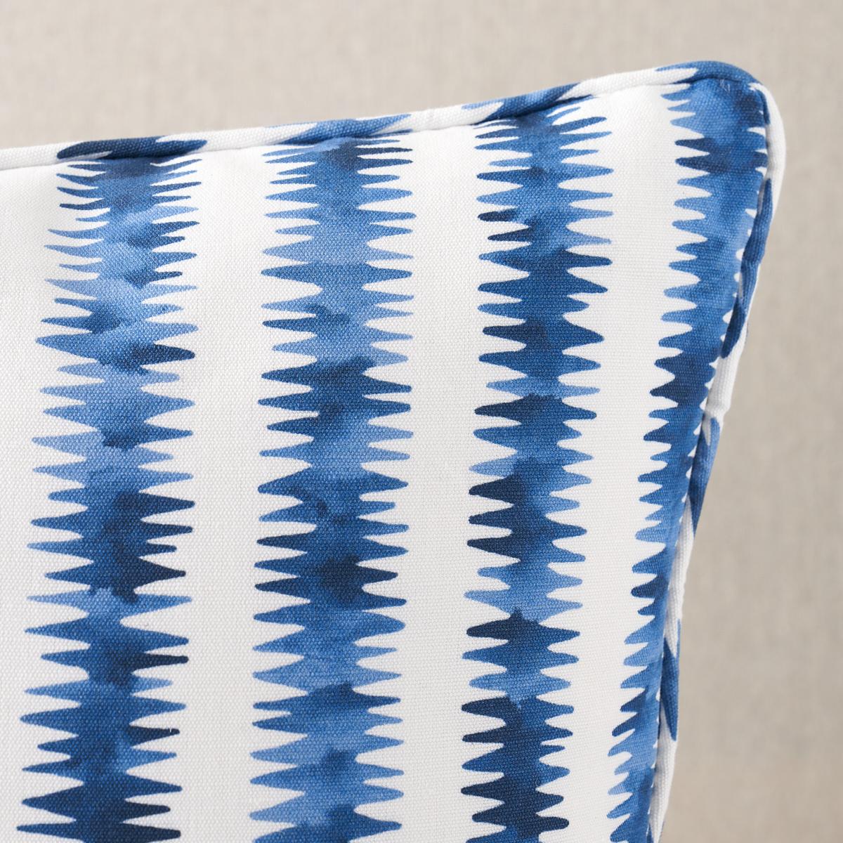 Schumacher Blue 24" x 12" Cardiogram Pillow