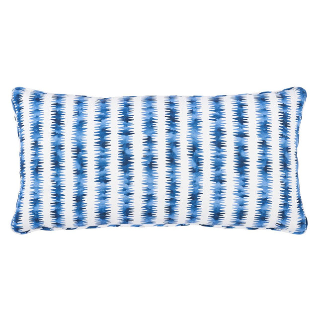 Schumacher Blue 24" x 12" Cardiogram Pillow
