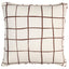 Schumacher Painterly Windowpane Brown 22" x 22" Pillow