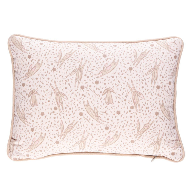 Schumacher Blush 18" x 12" Rabbit Pillow