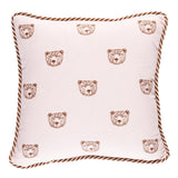 Schumacher Blush 16" x 16" Bear Print Pillow