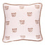 Schumacher Blush 16" x 16" Bear Print Pillow