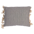 Schumacher Carbon 18" x 12" Mathis Ticking Stripe Pillow