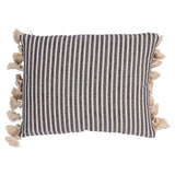 Schumacher Carbon 18" x 12" Mathis Ticking Stripe Pillow