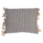 Schumacher Carbon 18" x 12" Mathis Ticking Stripe Pillow