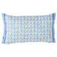 Schumacher Yellow & Blue 18" x 12" Josiane Floral Pillow