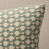 Schumacher Water/Ivory 20" x 20" Betwixt Pillow