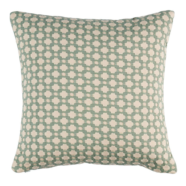 Schumacher Water/Ivory 20" x 20" Betwixt Pillow