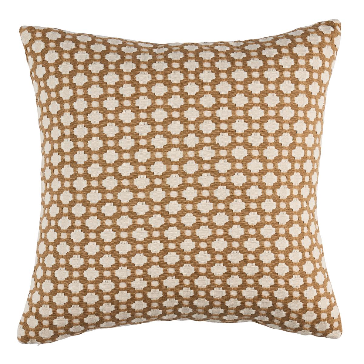 Schumacher Biscuit/Ivory 18" x 18" Betwixt Pillow