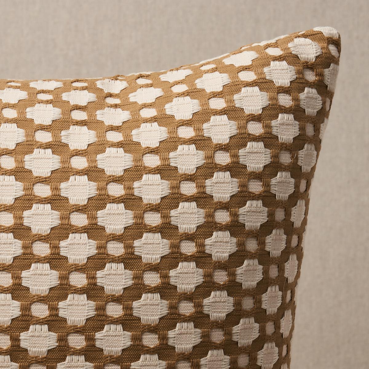 Schumacher Biscuit/Ivory 18" x 18" Betwixt Pillow