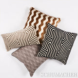 Schumacher Noir 24" x 12" Vanderbilt Velvet Pillow