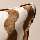 Schumacher Camel 22" x 22" The Wave Pillow