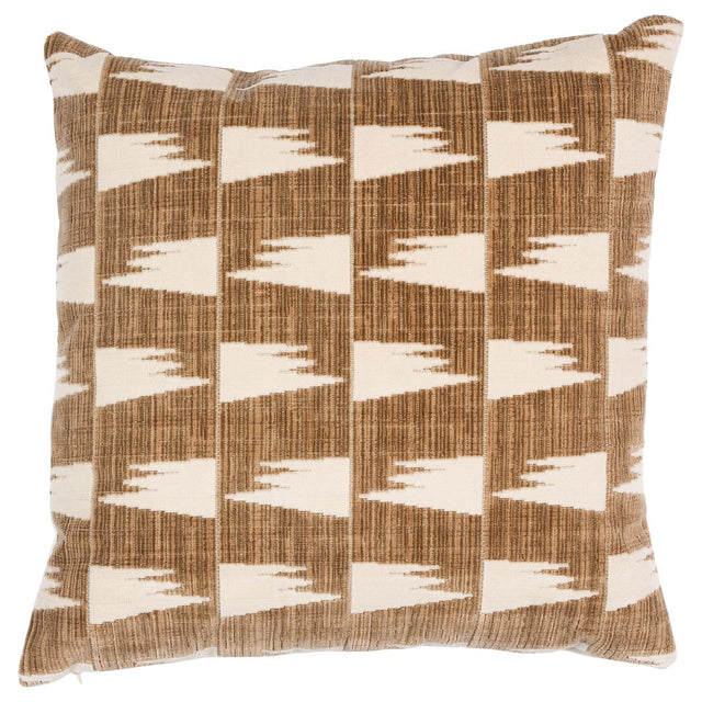 Schumacher Natural/Ivory 22" x 22" Tutsi Pillow