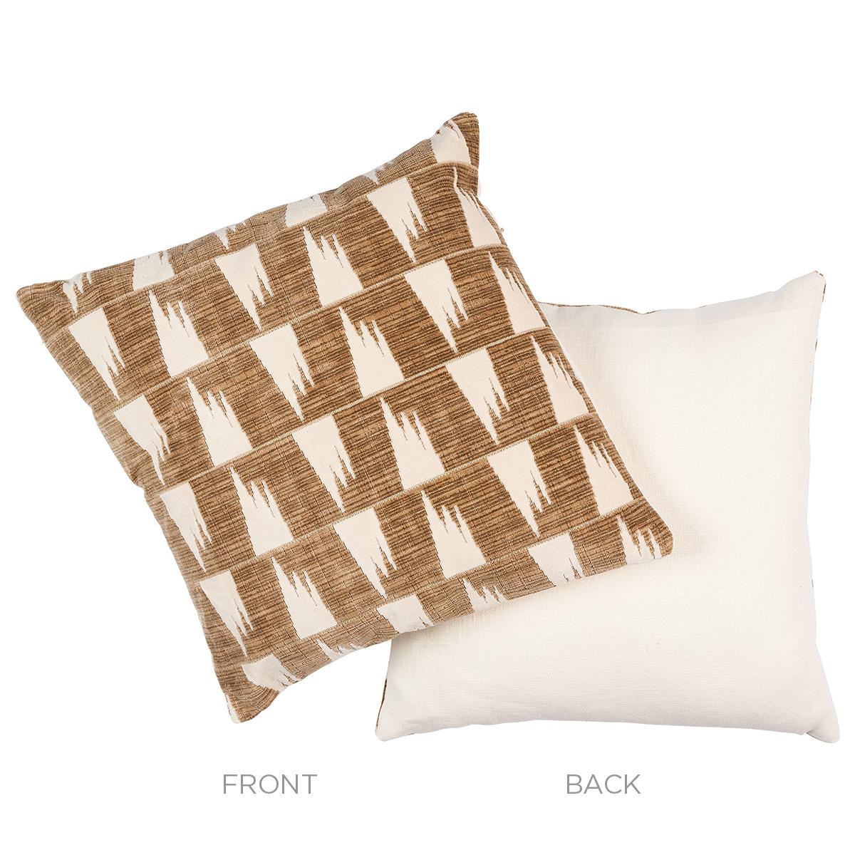 Schumacher Natural/Ivory 22" x 22" Tutsi Pillow