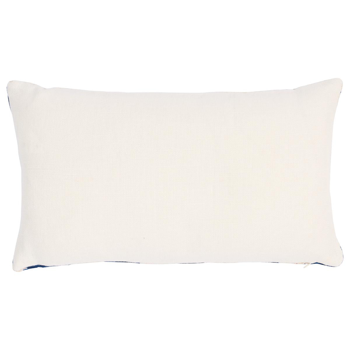 Schumacher Blue 24" x 12" Tutsi Pillow