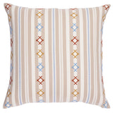 Schumacher Neutral 22" x 22" Rhodes Stripe Pillow