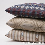 Schumacher Neutral 22" x 22" Rhodes Stripe Pillow