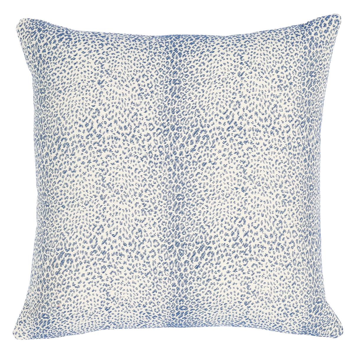 Schumacher Navy 18" x 18" Mini Leopard Indoor/Outdoor Pillow