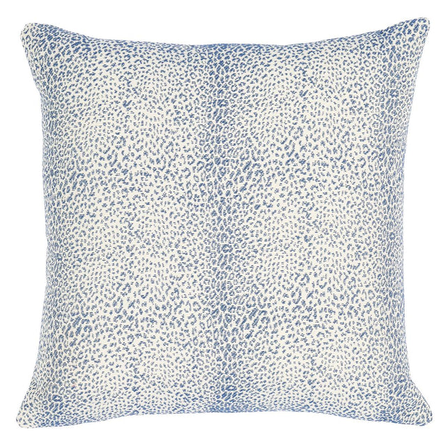 Schumacher Navy 18" x 18" Mini Leopard Indoor/Outdoor Pillow