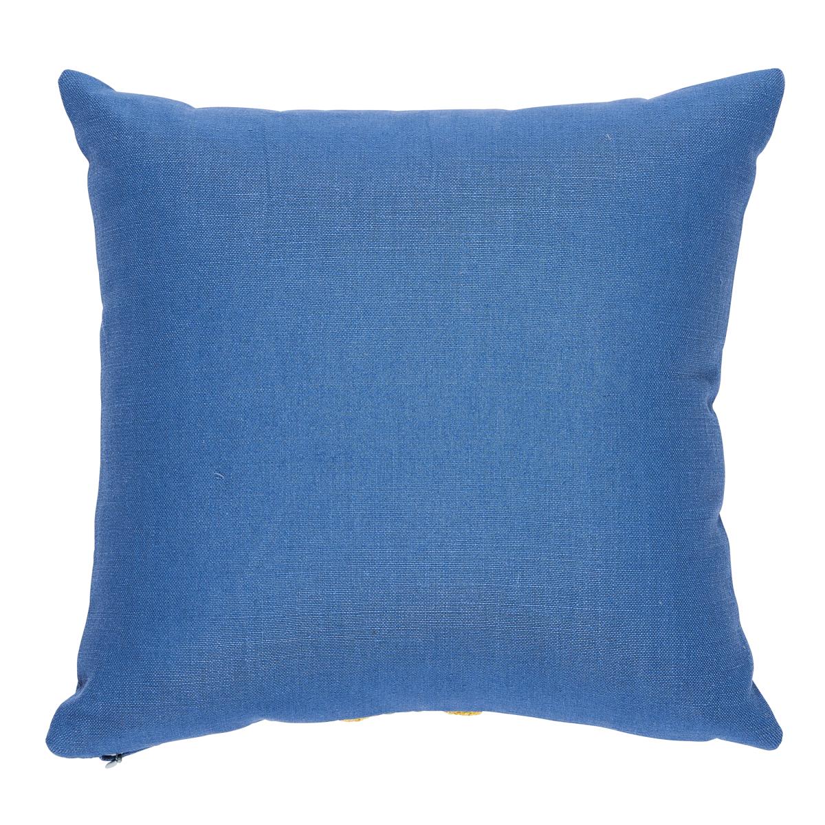 Schumacher Citron & Blue 18" x 18" Ashoka Pillow