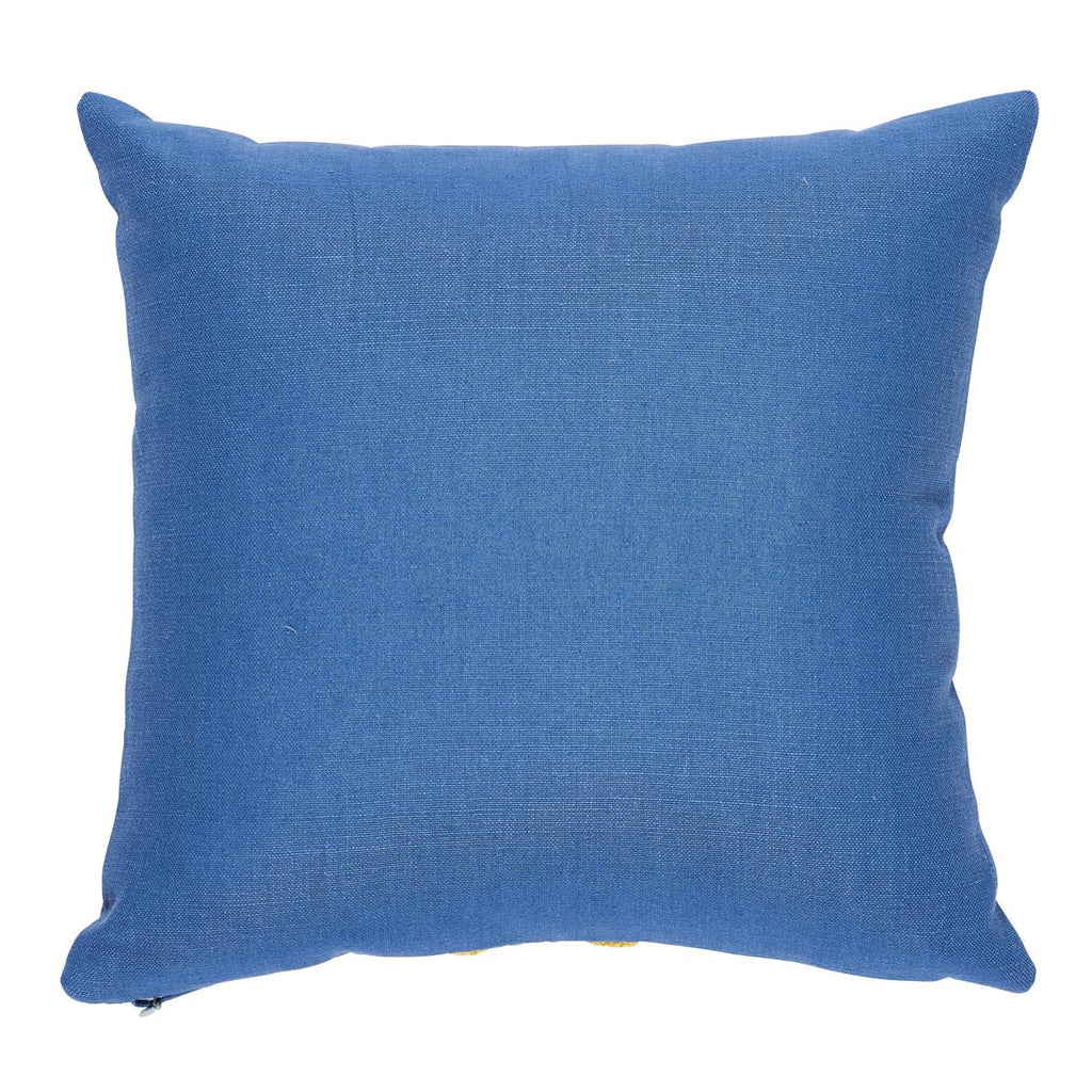 Schumacher Ashoka Citron & Blue 18" x 18" Pillow