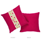 Schumacher Magenta & Leaf 18" x 18" Ashoka Pillow