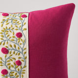 Schumacher Magenta & Leaf 18" x 18" Ashoka Pillow