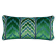 Schumacher Emerald 24" x 12" Florentine Velvet Pillow