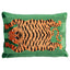 Schumacher Green 20" x 14" Jokhang Tiger Velvet Pillow
