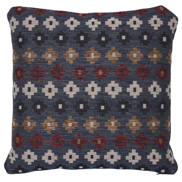Schumacher Denim 22" x 22" Ayumi Performance Pillow