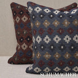 Schumacher Denim 22" x 22" Ayumi Performance Pillow