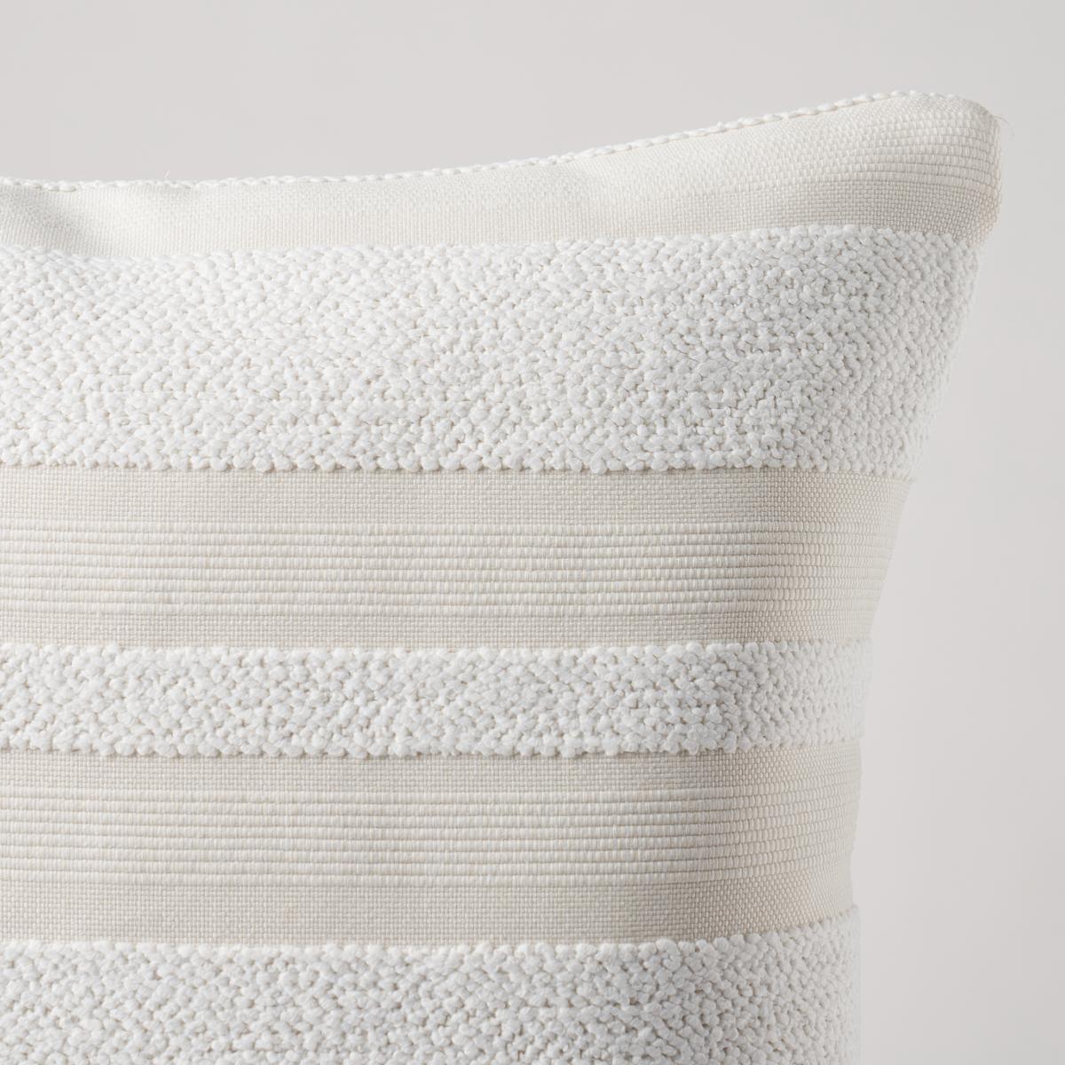 Schumacher Ohara Stripe Indoor/Outdoor Ivory 22" x 22" Pillow