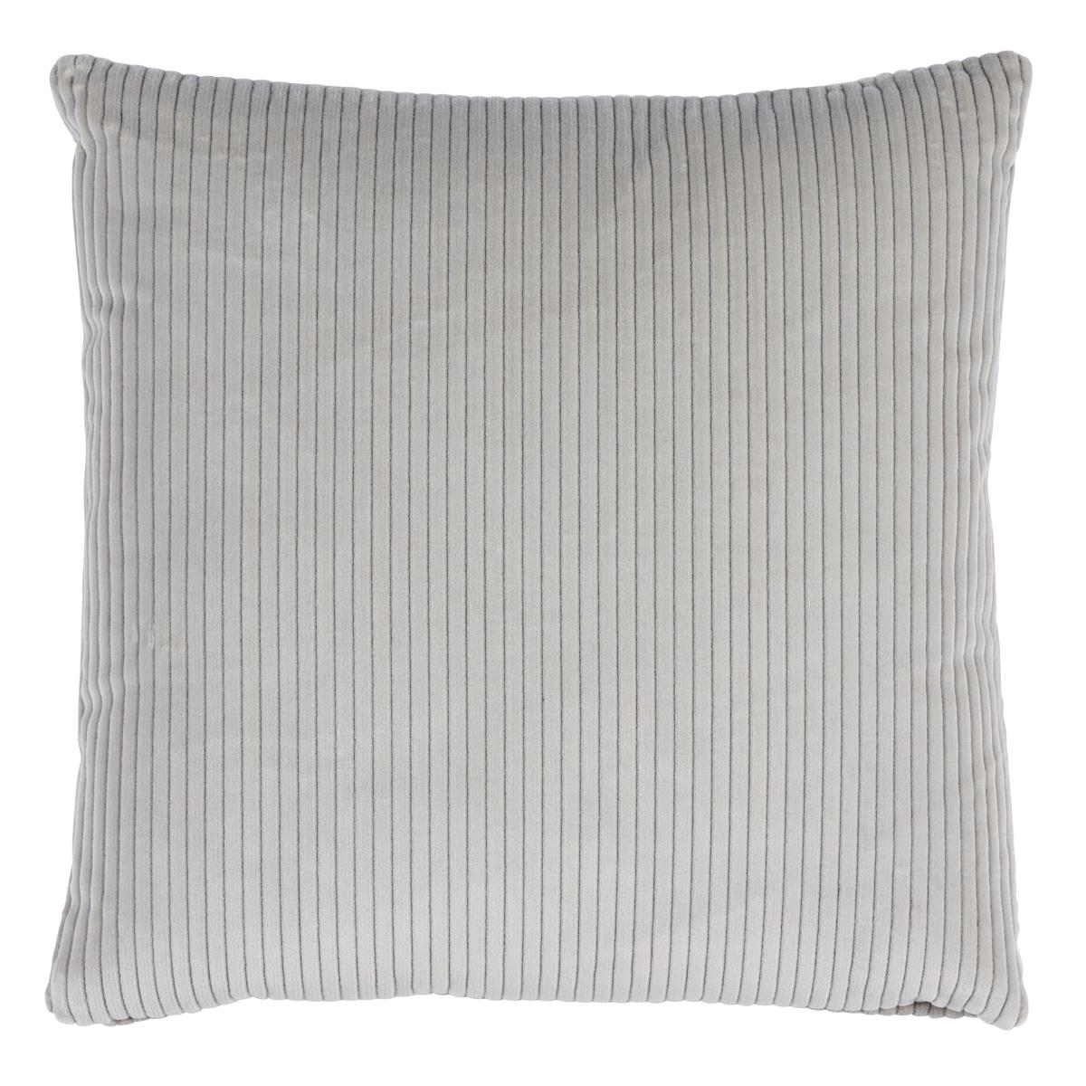 Schumacher Steel Grey 20" x 20" Wyatt Corduroy Pillow