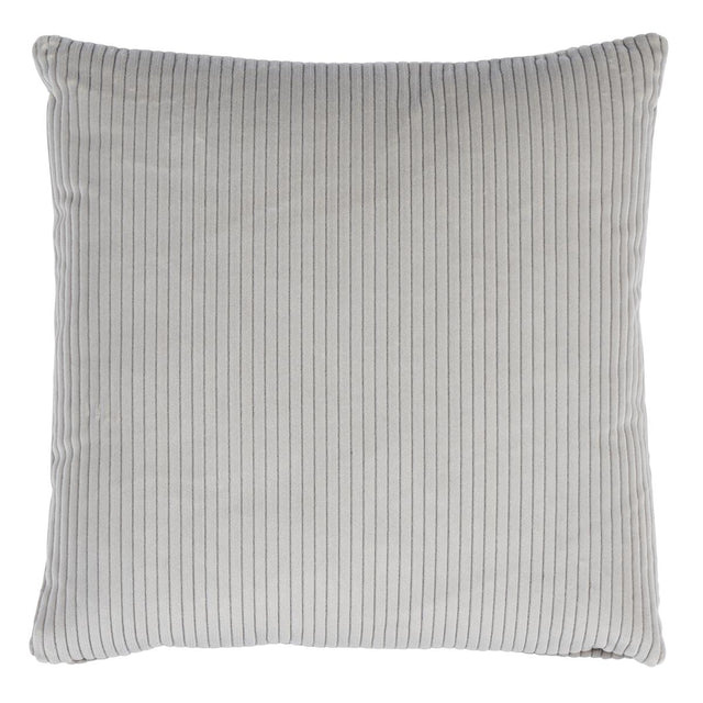 Schumacher Steel Grey 20" x 20" Wyatt Corduroy Pillow