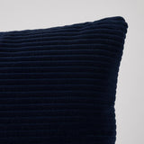 Schumacher Navy 20" x 20" Wyatt Corduroy Pillow