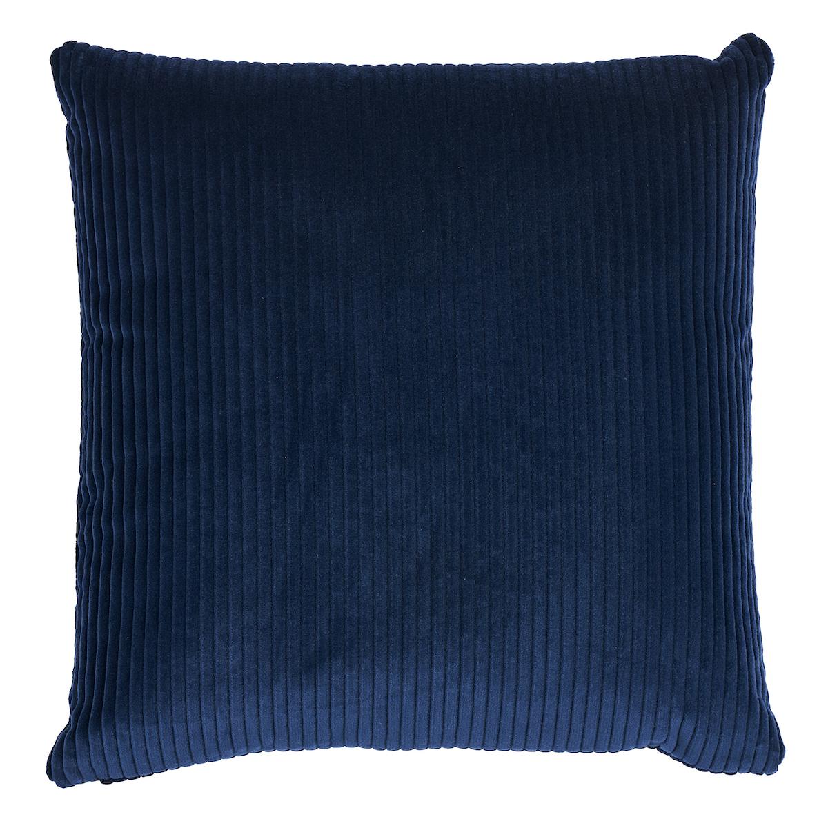 Schumacher Navy 20" x 20" Wyatt Corduroy Pillow