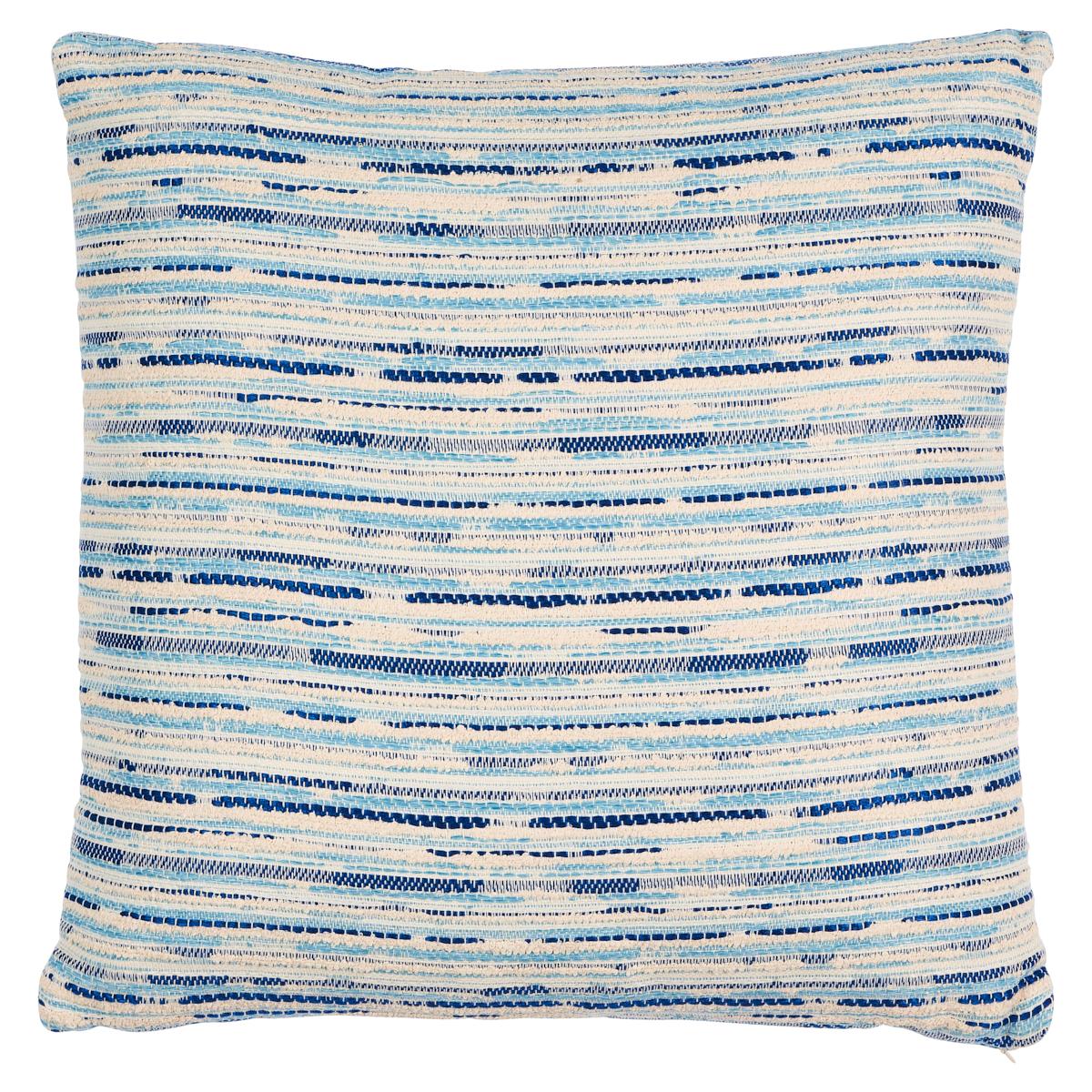 Schumacher Blue 22" x 22" Tomori Indoor/Outdoor Pillow