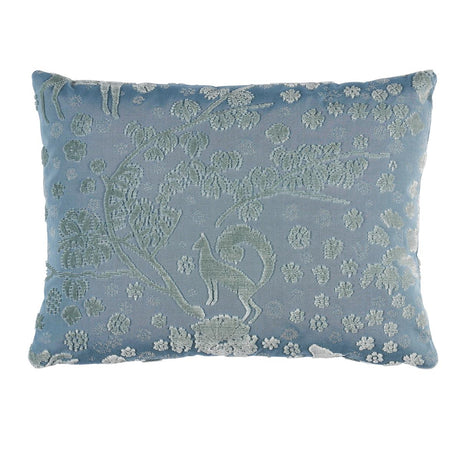 Schumacher Slate Blue 16" x 12" Arbor Forest Pillow