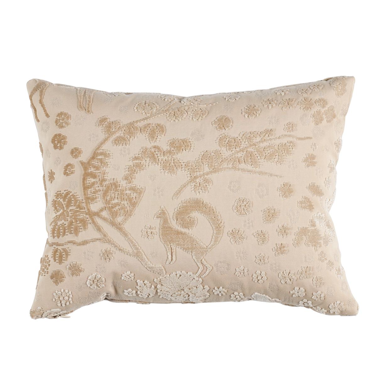 Schumacher Champagne 16" x 12" Arbor Forest Pillow