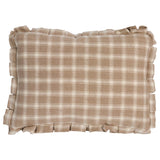 Schumacher Flax 20" x 12" Crawford Check Pillow