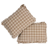 Schumacher Flax 20" x 12" Crawford Check Pillow