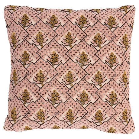 Schumacher Wythe Rose 16" x 16" Blair Silk Pingl Pillow