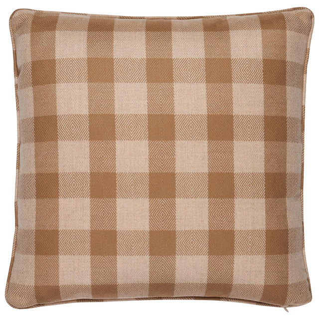 Schumacher Coffee 20" x 20" Galt Wool Check Pillow