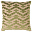Schumacher Olive On Khaki 22" x 22" Broken Chevron Pillow
