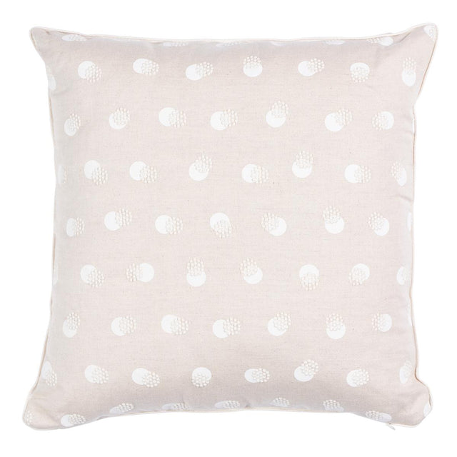Schumacher Ivory On Natural 20" x 20" Taylor Embroidery Pillow