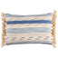 Schumacher Blue On Natural 20" x 14" Mirza Ikat Stripe Pillow