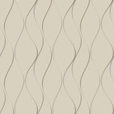 Antonina Vella Wavy Stripe Beige/Silver/Gold Wallpaper